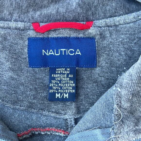 Nautica Gray Quarter-zip pullover sweater size medium - Picture 3 of 8